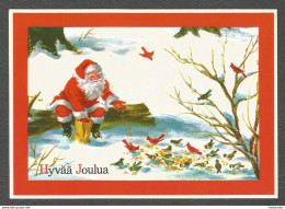 SANTA FEEDS THE BIRDS - MERRY CHRISTMAS! - FINLAND - - Santa Claus