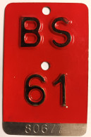 Velonummer Basel Stadt BS 61 - Number Plates