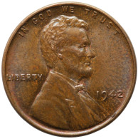 LaZooRo: United States Of America 1 Cent 1942 UNC - 1909-1958: Lincoln, Wheat Ears Reverse
