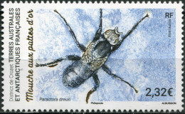 TAAF 2023. Golden-Legged Fly (Paractora Dreuxi) (MNH OG) Stamp - Neufs