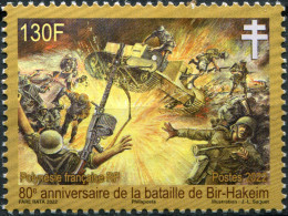 French Polynesia 2022. 80 Years Of The Battle Of Bir Hakeim (MNH OG) Stamp - Unused Stamps