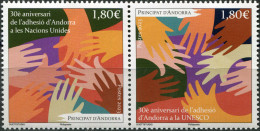 Andorra [Fr.] 2023. 30 Years Of Entry Of Andorra To UN And UNESCO (MNH OG) Block - Unused Stamps