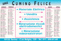 Calendarietto - Materiale Elettrico - Cumino Felice - Torino - Anno 2002 - Small : 2001-...