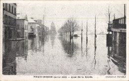 CPA Paris XII., Überschwemmungen 1910, Quai De La Rapee - Autres & Non Classés