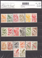Monaco 1962 Birds, Trial Color Proofs Pairs, Complete Set Mint Never Hinged - Nuovi