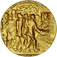 Allemagne, Médaille, The Sinking Of The S. S. Lusitania, 1915, Gilt Metal - Other & Unclassified