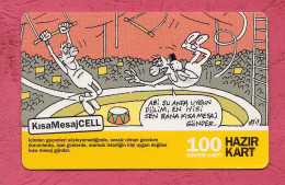 Turkey- Turkcell- Cartoon- KisaMesaj Cell, Hazie Kart- Exp.31.12.2007- Phone Card Used By 100 Units. - Turkey