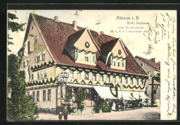 AK Altenau I. H., Hotel Rathaus Zum Harzklubfeste 1903  - Altenau
