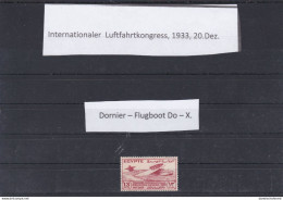 ÄGYPTEN - EGYPT -EGYPTIAN - INT.LUFTFAHRTKONGRESS - AVIATION 1933 - DORNIER FLUGBOOT- M.N.H - Airmail