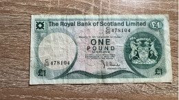 Scotland，1 Pound，pick 336a 1981，F-VF Condition - 5 Pounds