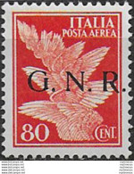 1943 Repubblica Sociale 80c. G.N.R. Brescia I Aerea MNH Sassone N. 120/I - Sonstige & Ohne Zuordnung