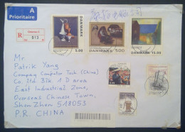 1997 Denmark To China R-cover (paintings) - Cartas & Documentos