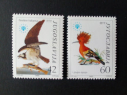 JUGOSLAWIEN MI-NR. 2100-2101 POSTFRISCH(MINT) EUROPÄISCHER NATURSCHUTZ 1985 WIEDEHOPF - Piciformes (pájaros Carpinteros)