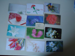 JAPAN   NNT TICKETS METRO BUS TRAINS CARDS    LOT OF  12 FLOWERS - Japan