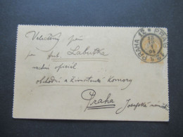 Österreich 1904 Kartenbrief 6 Heller K 43 Mit Stempel K2 Praha 12 Prag Als Ortsbrief / Orts PK - Cartes-lettres