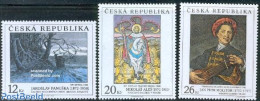 Czech Republic 2002 Paintings 3v, Mint NH, Nature - Performance Art - Religion - Horses - Trees & Forests - Music - Mu.. - Andere & Zonder Classificatie