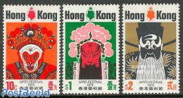 Hong Kong 1974 Art Festival 3v, Mint NH, Various - Folklore - Nuovi