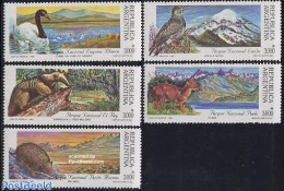 Argentina 1990 National Parks 5v, Mint NH, Nature - Animals (others & Mixed) - Birds - National Parks - Swans - Neufs
