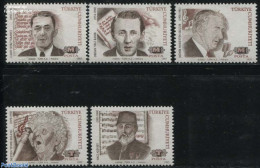 Türkiye 1993 Famous Artists 5v, Mint NH, Performance Art - Music - Art - Authors - Andere & Zonder Classificatie