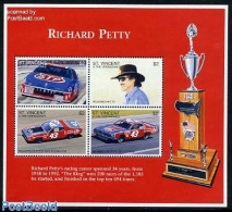 Saint Vincent 1996 Richard Petty 4v M/s, Mint NH, Sport - Transport - Autosports - Automobiles - Voitures