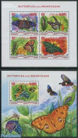 Maldives 2014 Butterflies 2 S/s, Mint NH, Nature - Butterflies - Maldives (1965-...)