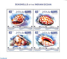 Maldives 2013 Shells 4v M/s, Mint NH, Nature - Shells & Crustaceans - Vie Marine