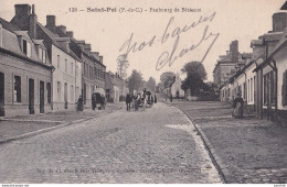 R7-62) SAINT  POL - FAUBOURG DE BETHUNE  - ANIMEE - HABITANTS - ATTELAGE  - ( 2 SCANS ) - Saint Pol Sur Ternoise