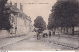 R27-58) COSNE  - LA ROUTE DE PARIS - ANIMEE -  EN  1910  - ( 2 SCANS ) - Cosne Cours Sur Loire