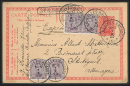 Ep 10c + N°139 X4 En EXPRES De BRUXELLES/1920 Pour L'Allemagne - Cartes Postales 1909-1934