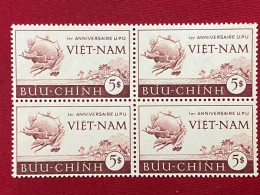 Stamps Vietnam South (Block 4 -Admission To The U.P.U - 12/9/1952) -GOOD Stamps- 1set/4pcs - Viêt-Nam