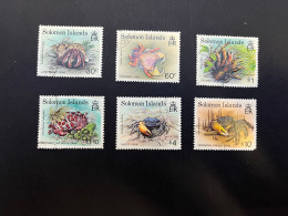 (stamp 9-6-2024) Solomon Island - 6 Used Stamp - Sea Crabs / Crabes - Schalentiere