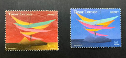 (stamp 9-6-2024) Timor Leste (2 Used Stamps) - Osttimor