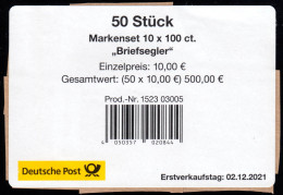 FB 115aI Briefsegler 100 Cent, Folienblatt-BANDEROLE 152303005, Druckerei BSP - 2011-2020