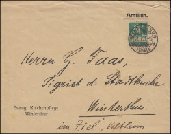 Tell Mit Armbrust 10 C. EF Orts-Brief Evang. Kirchenpflege WINTERTHUR 27.9.1928 - Christianisme