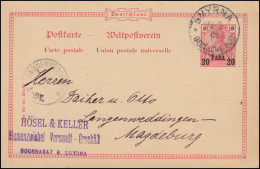 Türkei Postkarte P 7 Germania 20 Para DEUTSCHE POST SMYRNA 20.12.1901 - Turquie (bureaux)