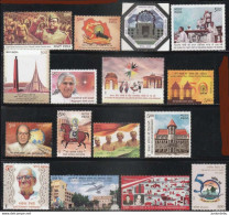 India - 2021 - 16 Stamps - Complete Year Set  - MNH.( OL  22/02/2022) - Unused Stamps