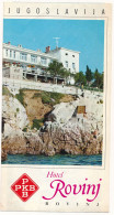 ROVINJ - Hotel "Rovinj" -  CROATIA YUGOSLAVIA Vintage Turistic Brochure Old Prospect - Dépliants Touristiques
