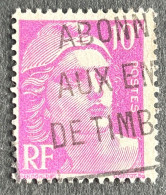 FRA0811..UC - Marianne De Gandon - 10 F Light Lilac Used Stamp - 1948 - France YT 811 - 1945-54 Marianne De Gandon