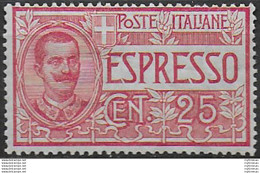 1903 Italia Espresso 25c. Rosso Vivo 1v. MNH Sassone N. 1 - Autres & Non Classés