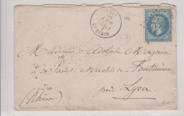 Seine Et Oise Type 16 Bièvres GC 477 Sur Enveloppe Pour Lyon 10 Juillet 1866 - Cachets Manuels