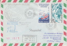 TAAF Ms Marion Dufresne  Ca Port-aux-Français 19.2.1987 (ME186) - Lettres & Documents