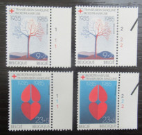 2161/62 'Rode Kruis' - Postfris ** - Volledige Set Plaatnummers - 1981-1990