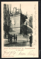 AK Erfurt, Brand Des Glockenturmes Der Neuwerkskirche 30.08.1899  - Catastrophes