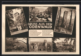 AK Auerbach /Odenwald, Auerbacher Schloss, Schloss Heiligenberg, Melibokus-Turm  - Odenwald