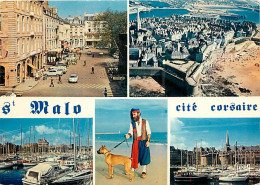 35 - Saint Malo - Cité Corsaire - Multivues - Pirate - Chiens - Automobiles - CPM - Voir Scans Recto-Verso - Saint Malo