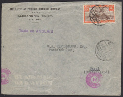 PA 30 - 25/12/1939 - Air Mail. Letter Sent From Egypt  To Switzerland. Egyptian Censorship. Christmas Day - Lettres & Documents