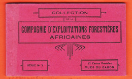 24585 / ♥️ N'GOUNIE Gabon ◉ Carnet 12 CP Série N° 5 ◉ Collection CEFA Compagnie ExploitationS Forestieres Africaines - Gabon