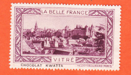 29851 / ⭐ ♥️ VITRE (Violet) 35-Ille Vilaine Chateau Pub Chocolat KWATTA Vignette Collection BELLE FRANCE HELIO-VAUGIRARD - Tourisme (Vignettes)