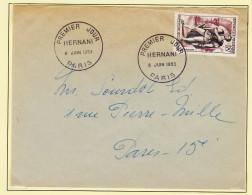 29502 / ⭐ HERNANI 1er Premier Jour PARIS 6 Juin 1953 Timbre YVERT & TELLIER 944 - Lettres & Documents