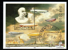 Albanien 2000 - Mi.Nr. Block 128 - Gestempelt Used - Zeppelin - Albanie